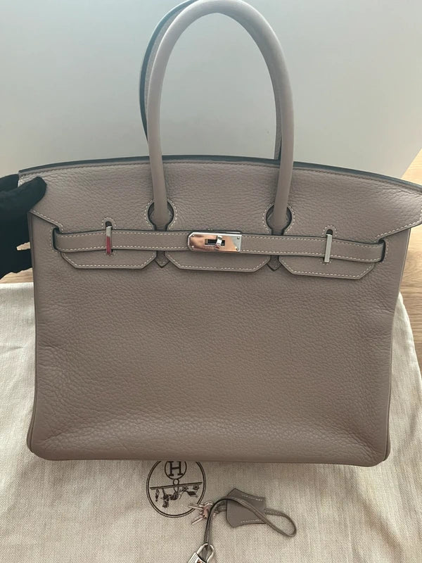 Hermes-BIRKIN 35-Gris Tourterelle