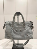 Balenciaga grey city leather handbag.