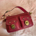 Vintage Coach legacy turnlock shoulder bag in raspberry red