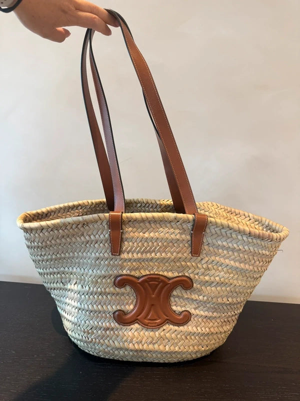 Celine Classic Panier basket/raffia bag Medium