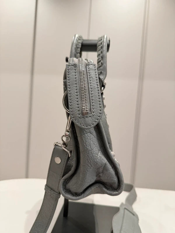 Balenciaga grey city leather handbag.