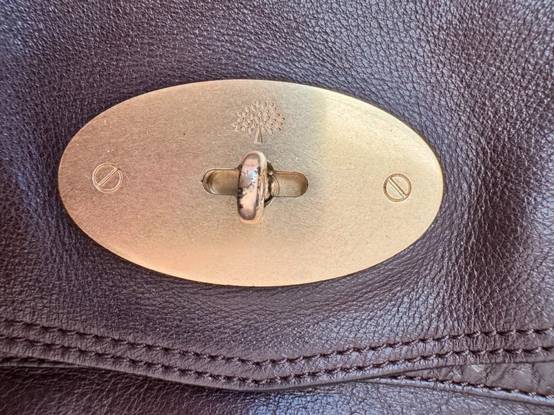 Mulberry Oversized Alexa Chocolate Brown Leather Satchel Bag