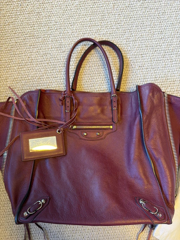 Balenciaga burgundy Papier bag