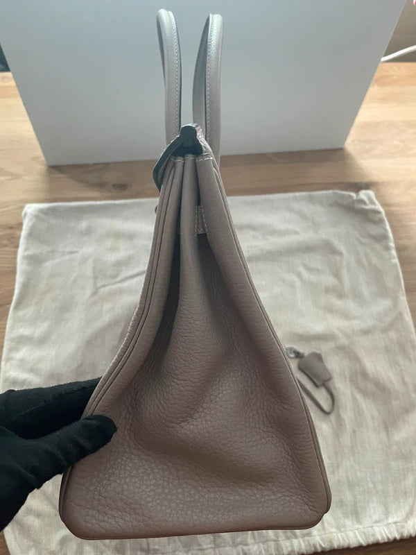 Hermes-BIRKIN 35-Gris Tourterelle