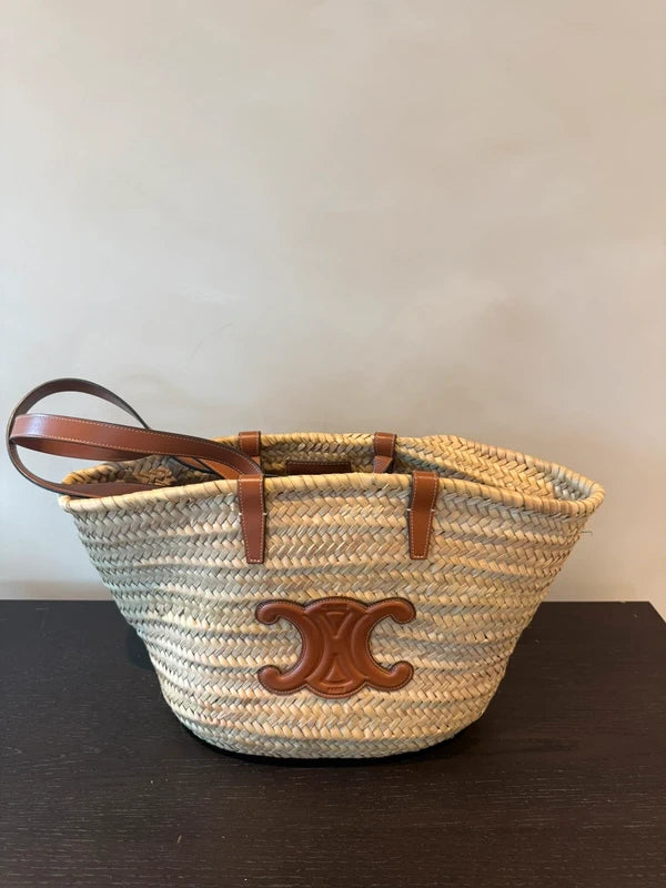 Celine Classic Panier basket/raffia bag Medium