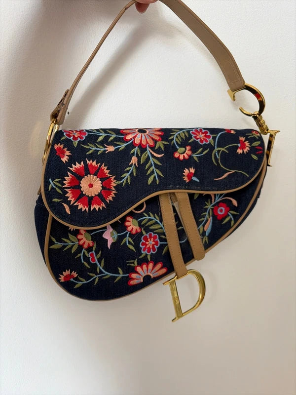 Dior Saddle Style Embroidered