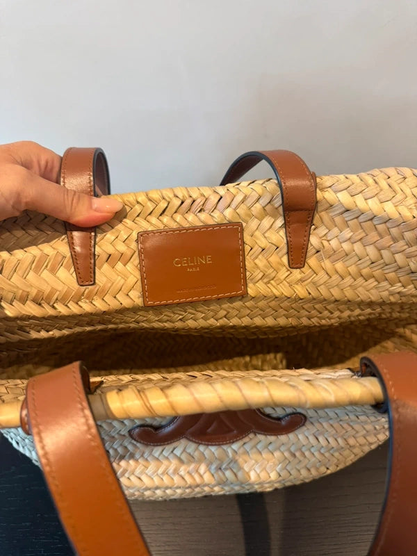 Celine Classic Panier basket/raffia bag Medium