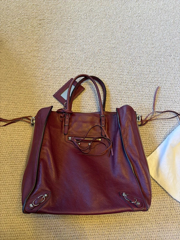 Balenciaga burgundy Papier bag