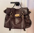 Mulberry Oversized Alexa Chocolate Brown Leather Satchel Bag