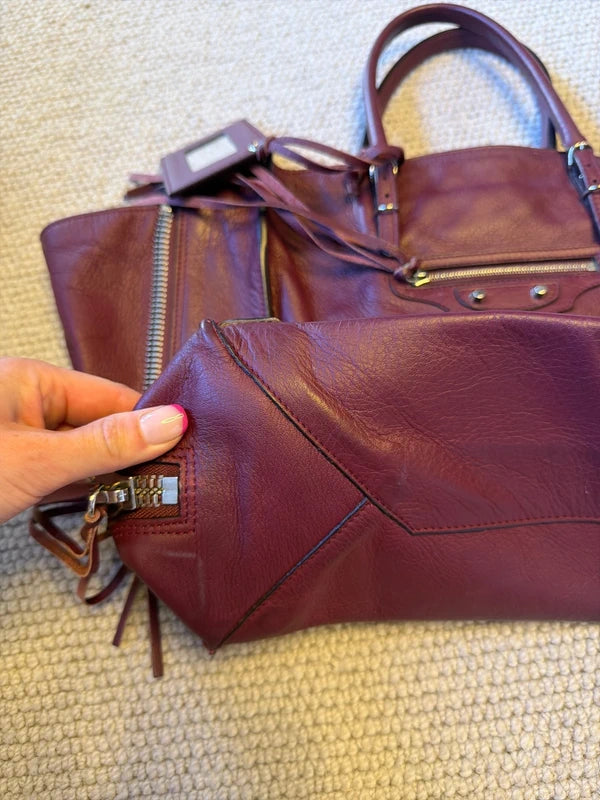 Balenciaga burgundy Papier bag
