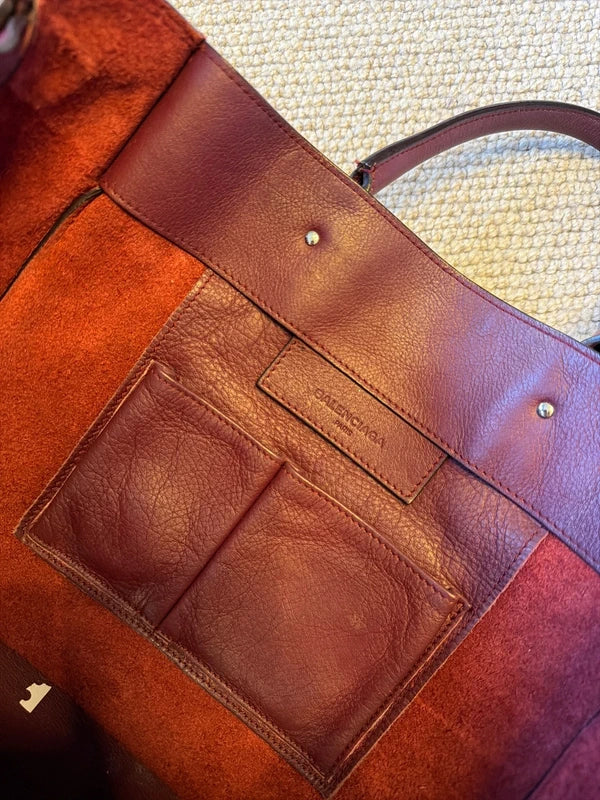 Balenciaga burgundy Papier bag