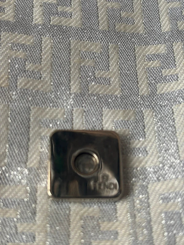 Fendi metallic Zucchino baguette in silver