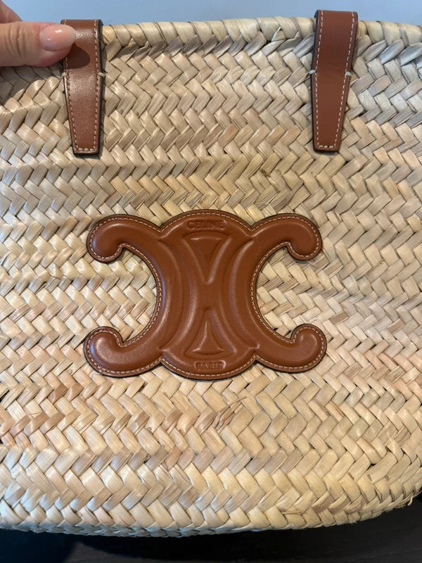 Celine Classic Panier basket/raffia bag Medium