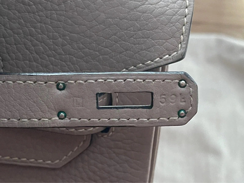 Hermes-BIRKIN 35-Gris Tourterelle